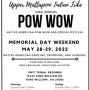 Upper Mattaponi pow-wow poster